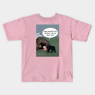 Bear Valentine Cartoon Kids T-Shirt